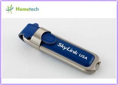 China Promotional Leather USB Flash Disk , USB Flash Drive Leather 16GB for sale