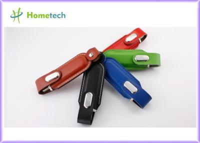 China 4GB Swivel Leather USB Flash Disk USB 2.0 standard Leather USB PEN for sale