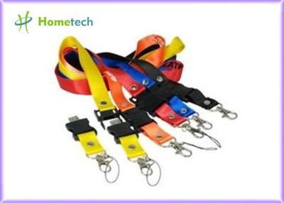 China Custom colors promotional Lanyard USB Flash Drives 4GB / 8GB for Students of the University for sale