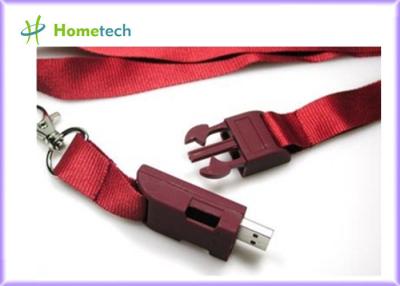 China High Speed Lanyard USB Flash Drives , High Capacity Custom Thumb Drives for sale