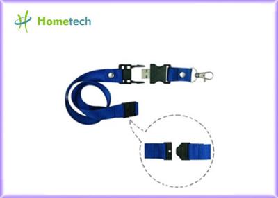China 8gb / 16gb Blue Lanyard USB Flash Drives High Capacity for the teaching staff or student  of a school for sale
