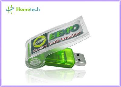 China 2GB / 4GB Plastic Twist USB Sticks , Swivel Pen Drive Custom Printed for sale