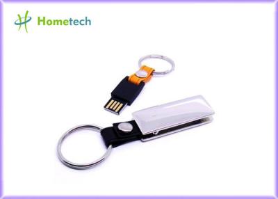 China Sliver 4GB Keychain Leather USB Flash Disk Memory Stick Pen Thumb Drive for sale