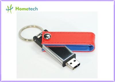 China Large Pink Leather USB Flash Disk 8GB 16GB USB Memory with Keyring for sale