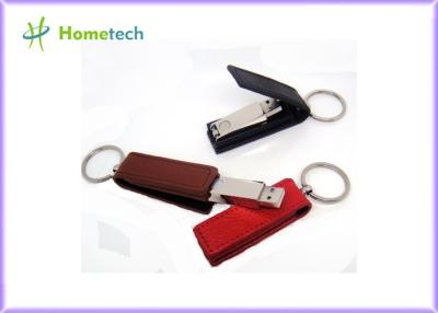 China Retail Genuine 32GB Rectangle Leather USB Flash Disk Pen Drive Memory Stick for sale