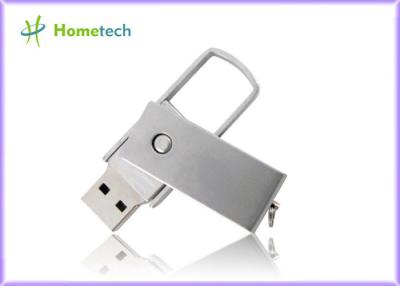 China Rectangle Metal Twist USB Sticks , Sliver 2.0 Flash Drive FOR School for sale