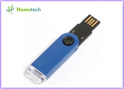 China Blue Plastic Twist USB Sticks For Gifts , Plastic 32gb Flash Drive for sale