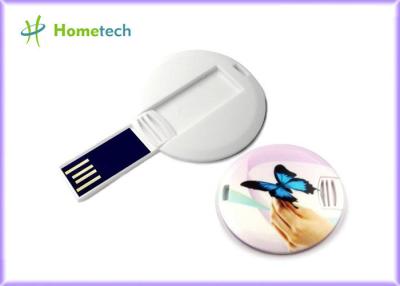 China White Plastic Round Twist USB Sticks , Roundness Win 7 Flash Drive for sale