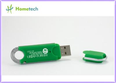 China Memoria USB plástica promocional VERDE, memorias USB a granel de 2gb USB en venta
