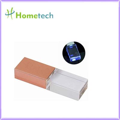 China Memoria USB transparente del cristal 32GB del USB 2,0 en venta