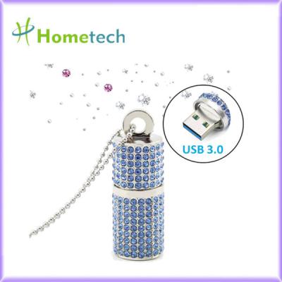 China 32GB 64GB Memory Crystal Cylindrical USB Flash Drive for sale