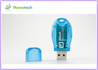 China Promotional BLUE COLOR transparent plastic USB flash drives,USB sticks for sale