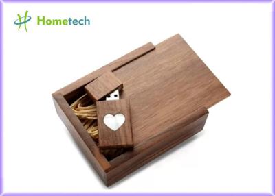 China FAT32 USB 2.0 / 3.0 16GB Wooden USB Flash Drive come in rectangular shapes wood box for sale