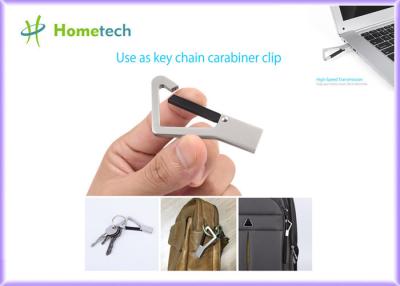 China Custom Logo Metal Thumb Drives USB Key Shaped Memoria / Metal Carabiner for sale