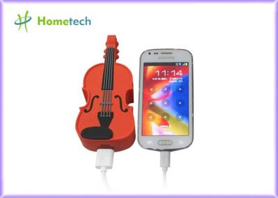 China PVC Unique Guitar Mobile Battery Backup Charger Universal USB Compact for sale
