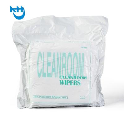 China SMT Lint Free Cleanroom Microfiber Wiper Houtpulp Polyester Materiaal Te koop