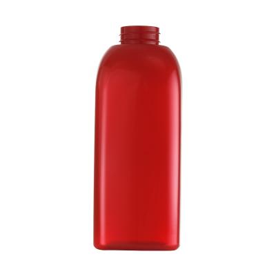 China Recyclable 500ml Lotion Dispenser Bottle Large Capacity Red Pet Shower Gel Pump Bottle for sale