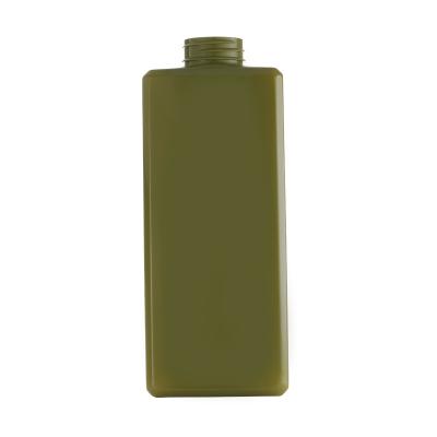 China 400ml Lotion Dispenser Bottle PCR Olive Plastic Bottle For Cosmetics Packaging for sale