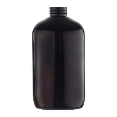 China Dark Brown PET Packaging Bottle Cosmetics 600ml Pump Bottle for sale
