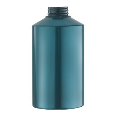 China Glossy Dark Green Lotion Pump Bottle Cylindrical Cream Pump Bottle 32mm for sale