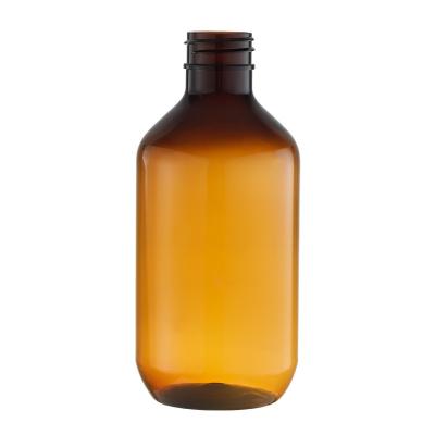 China Brown Soap Dispenser Amber Lotion Bottles Small 300ml Bottle 28mm for sale