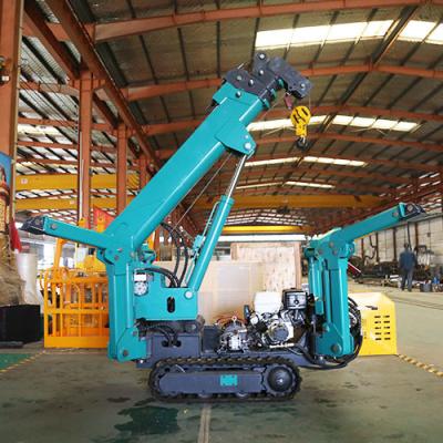 China 1.2t Mini Cranes 9.6kW Mobile Lift Hydraulic Spider Lifting Crawler Crane With Certification for sale