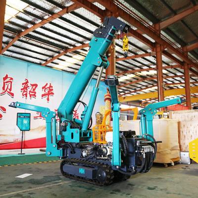China ZHONGMEI China Supplier Mini Hydraulic Telescope 1.2t Tracked Spider Crane With Attachments for sale