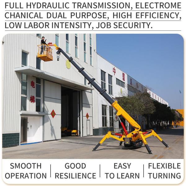 Quality ZHONGMEI Blue Diesel CraneElectric start Spider Crane 12v 45AH 1.2t Tracked for sale