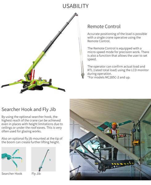 Quality Road Machinery 360 Degree 8t Mini Spider Craner Control Electric Crawler Crane for sale
