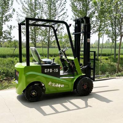 China 1.5Ton Load Wheel Forklift Electric Warehouse Lifting Device Semi Electric Walkie Stacker Forklift for sale