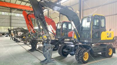 China Digging Trenches Yellow Heavy Digger Drive Wheel Long Arm Excavator Easy Operate for sale