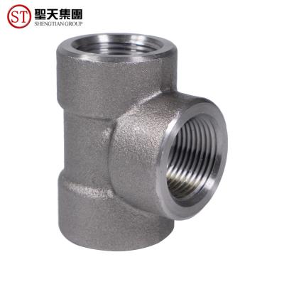 中国 管ラインのためのSGS Ansi B16.11のステンレス鋼のティーの付属品 販売のため