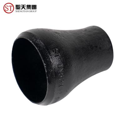 China Butt Welded Concentric Pipe Reducer With Black Painting for sale