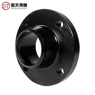 China DIN Pn16 ANSI Sch40 Cast FF Well Neck Flange Carbon Steel for sale