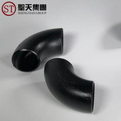 China Tubería de acero del carbono Sch40 que cabe Asme B16.9 Astm A234 Wpb codo inconsútil de 90 grados en venta