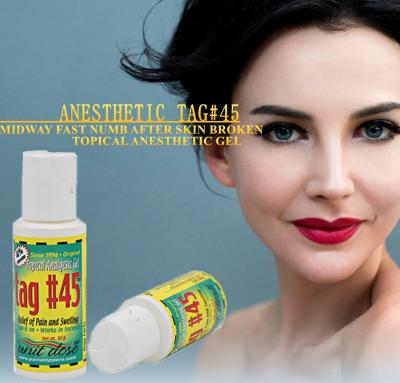 China Topical Original During Tattoo Anaesthetic Numb TAG#45 Anesthetic Gel Midway No Pain Gel Manufacturer for sale