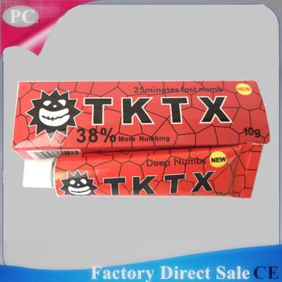 China 10g Red TKTX38% Pain Relief Microneedling Numbing Cream Permanent Makeup Painless Anaesthetic for sale