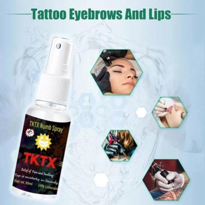 China OEM 1oz 30ml Beauty Body Eyebrow Tattoo Skin Tktx Numbing Spray During Tattooing Lidocain Tktx Numb Anesthetic Spray for sale