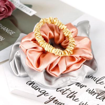 China Hair Bow Mulberry Silk Scrunchies Healthy Colorful 0.03kg Weight for sale