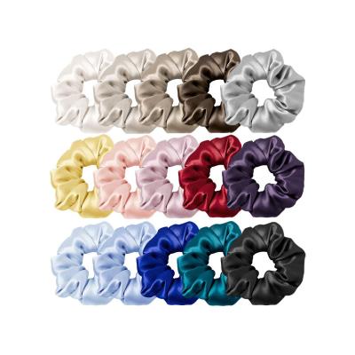 China 22mm Oversized Silk Scrunchie , 100% Mulberry Silk Thick Hair Bobbles With Gift Bag for sale