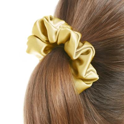 China Colored Washable Silk Scrunchie , 19 Momme Stretchy Hair Ties For Girls for sale