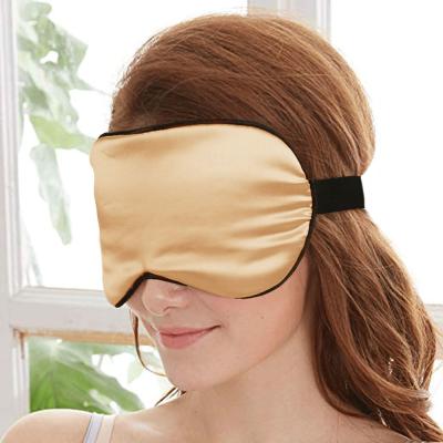 China Woven 22mm Mulberry Silk Sleep Mask For Airplane Plain Dyed for sale