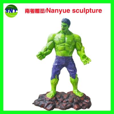 China life size fiberglass   movie marvel character hulk statue as decoration in park or hall center for sale