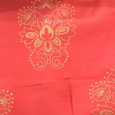 China W210cm Polyester Mattress Fabric , 70g/M2 Red Ticking Fabric for sale