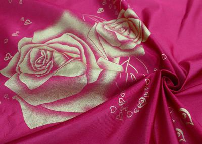 Chine la chaîne 100% de polyester a tricoté tissu rose imprimé de matelas de poudre d'or le grand à vendre
