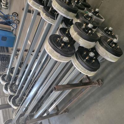 China 50MM Square Tube Trailer Axle Straight Hydraulic Brake Trailer Axles 1200-2000Kg for sale