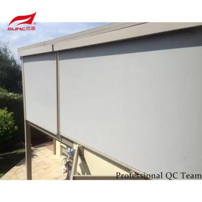China Prenda impermeable al aire libre motorizada de la cortina de la ventana de las persianas enrollables de la pantalla de la cremallera para el patio en venta