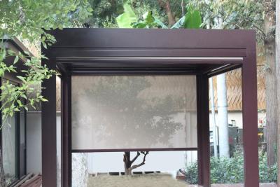 China Wind Proof Zip Track Blinds Heat Gain Roller Blinds Outdoor Fabric Material for sale