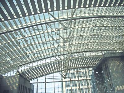 Китай Система крыши окна в крыше светомаскировки напряжения торгового центра PTFE складная продается