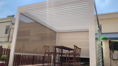 China Electric Zip Track Outdoor Blinds Wind Resistance Facade Sunshade System for sale